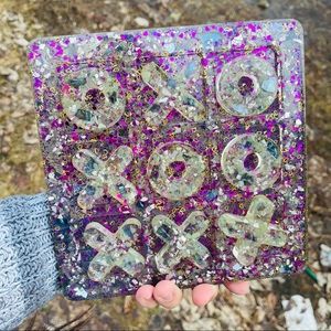 Resin Tic-Tac-Toe Game Board